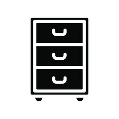 Illustration Vector graphic of  file cabinet icon