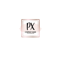 Letter PX Beautiful handwriting logo