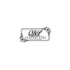 Letter QL Beautiful handwriting logo