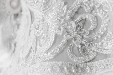 white wedding dress with lace