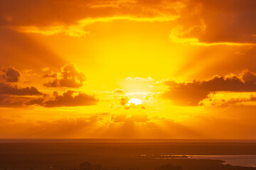 Naklejka na ściany i meble Sunrise over the Sunshine Coast, Queensland, Australia