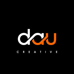 DAU Letter Initial Logo Design Template Vector Illustration