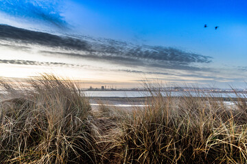 Dawn in Hartlepool, Teesside, UK