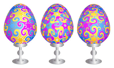 Set of colorful easter eggs.