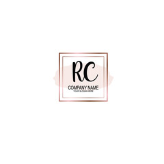 Letter RC Beautiful handwriting logo