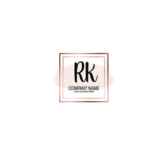 Letter RK Beautiful handwriting logo