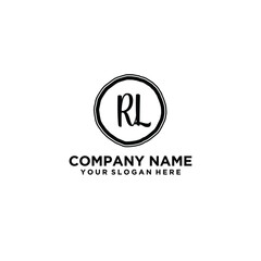 Letter RL Beautiful handwriting logo