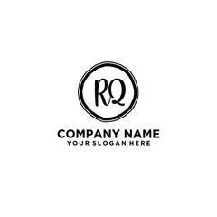 Letter RQ Beautiful handwriting logo