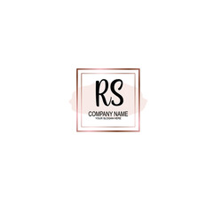 Fototapeta na wymiar Letter RS Beautiful handwriting logo