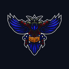 illustration vector graphic of samurai raven perfect for e-sport team mascot and game streamer