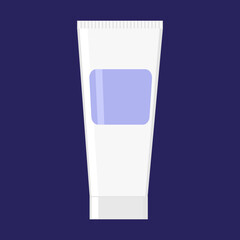 White cream or toothpaste tube with blank label.