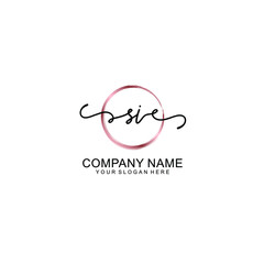 Letter SI Beautiful handwriting logo