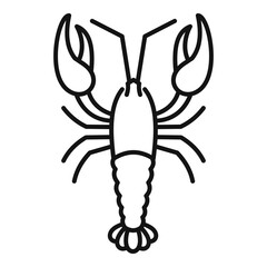 Lobster animal icon. Outline lobster animal vector icon for web design isolated on white background