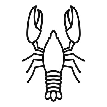 recommend clip art: Lobster delicacy icon. Outline lobster delicacy vector icon for web design isolated on white background