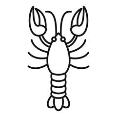 Gourmet lobster icon. Outline gourmet lobster vector icon for web design isolated on white background