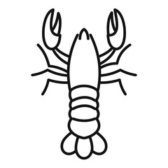 Fototapeta premium Healthy lobster icon. Outline healthy lobster vector icon for web design isolated on white background