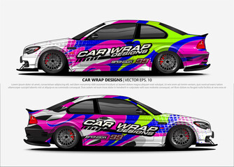 car wrap design. simple lines with abstract background vector concept for vehicle vinyl wrap and automotive decal livery
