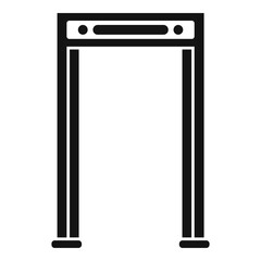 Airport gate metal detector icon. Simple illustration of airport gate metal detector vector icon for web design isolated on white background