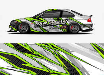 car wrap design. simple lines with abstract background vector concept for vehicle vinyl wrap and automotive decal livery
