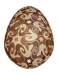 Dark and white chocolate egg.