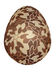 Dark and white chocolate egg.