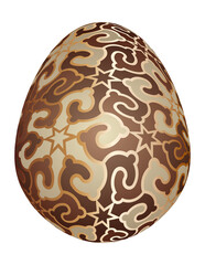 Dark and white chocolate egg.
