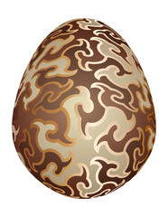 Dark and white chocolate egg.