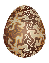 Dark and white chocolate egg.