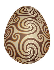 Dark and white chocolate egg.