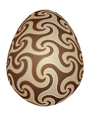 Dark and white chocolate egg.