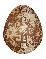 Dark and white chocolate egg.