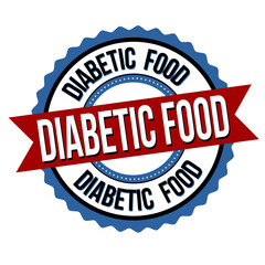 Diabetic food label or sticker