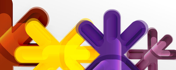 Abstract glossy crosses background for business or technology presentations, internet posters or web brochure covers