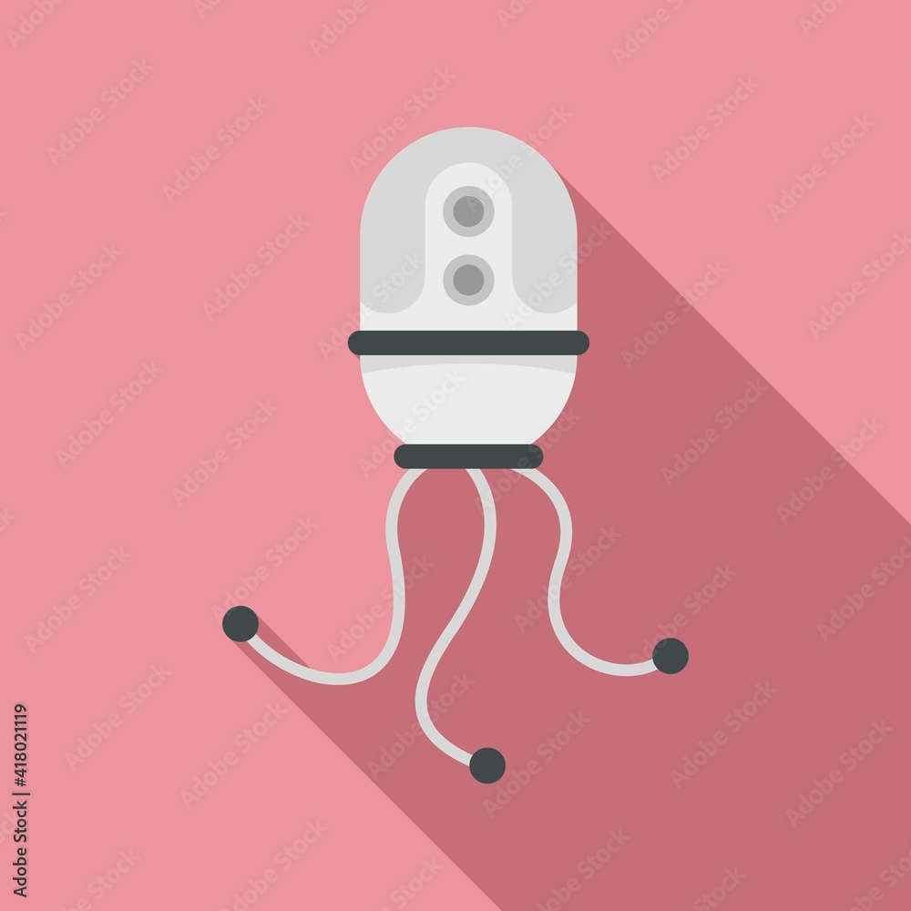 Poster nano robot icon. flat illustration of nano robot vector icon for web design