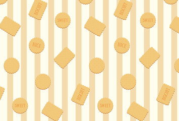 seamless pattern with biscuits for banners, cards, flyers, social media wallpapers, etc.