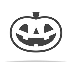 Halloween pumpkin icon vector isolated