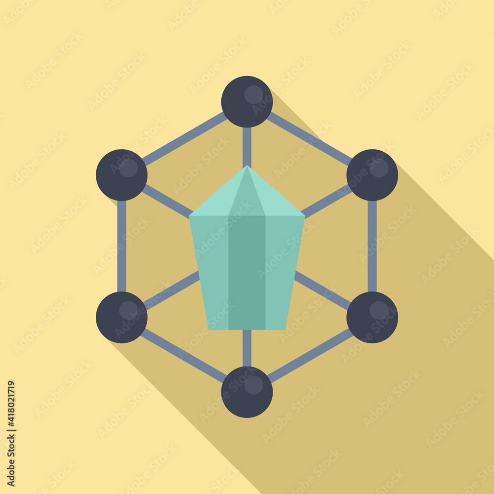 Poster nanotechnology structure icon. flat illustration of nanotechnology structure vector icon for web des