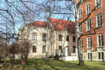 KRAKOW, POLAND - FEBRUARY 24, 2021: The oldest buildings of Jagiellonian University