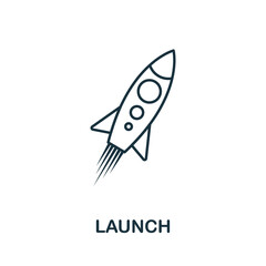 Launch vector icon symbol. Creative sign from seo and development icons collection. Filled flat Launch icon for computer and mobile