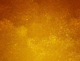 Golden starry glitter background. Gold glitter lights