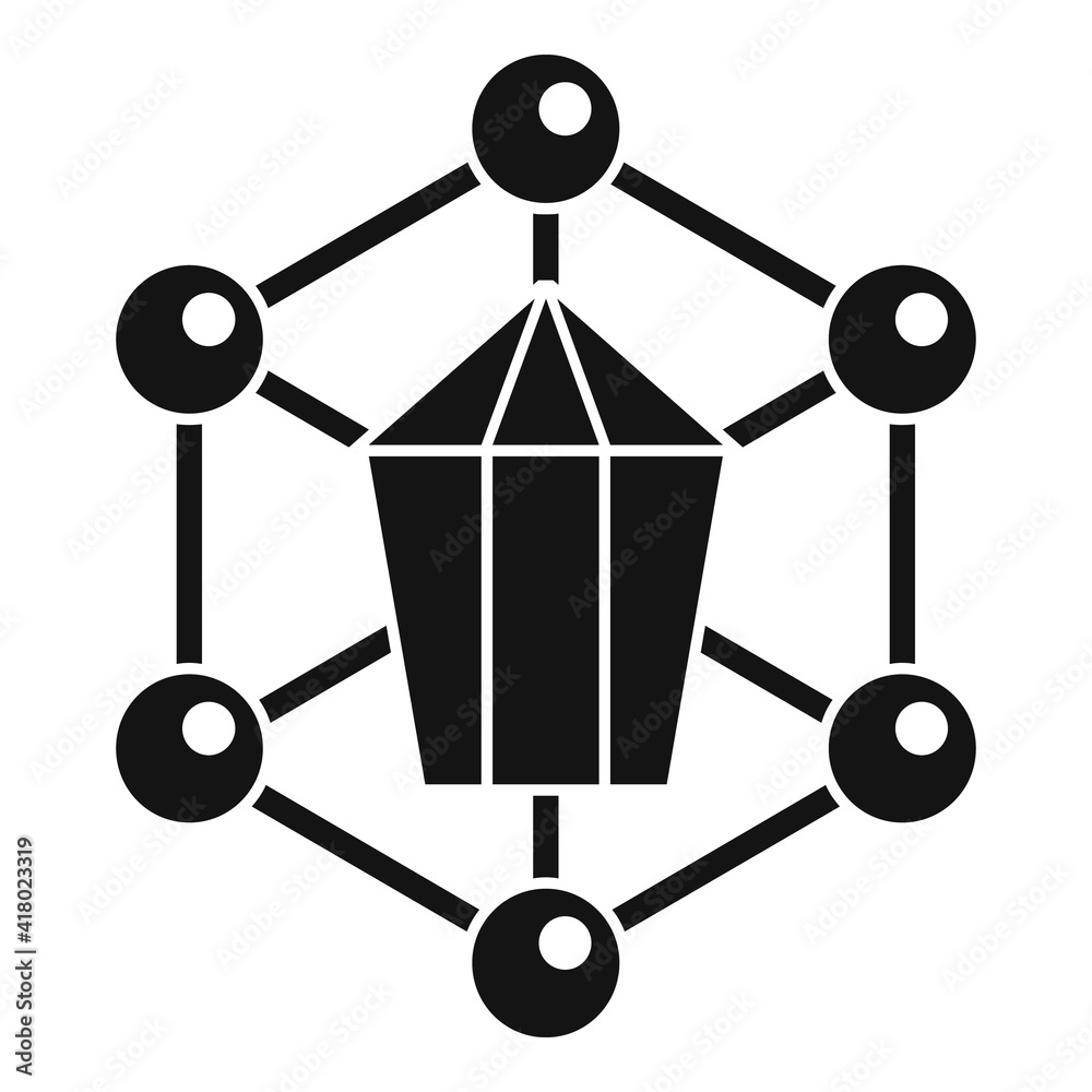 Poster nanotechnology structure icon. simple illustration of nanotechnology structure vector icon for web d