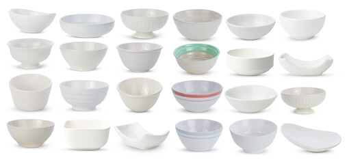 Fototapeta na wymiar white bowl ceramic isolated on white background