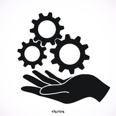 Installation and support icon, flat design best vector icon