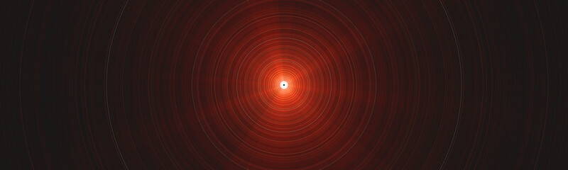 Red circular background with lens flare