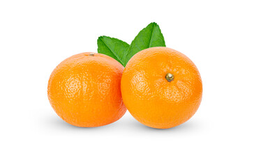 orange fruit isolated on white background.