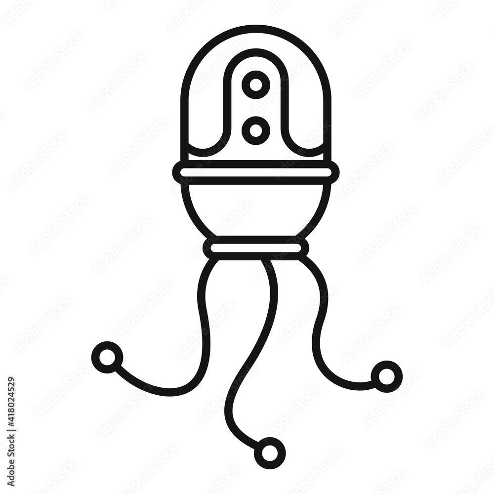 Poster nano robot icon. outline nano robot vector icon for web design isolated on white background