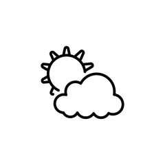 Partly Cloudy icon in vector. Logotype