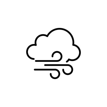 Wind Cloud icon in vector. Logotype