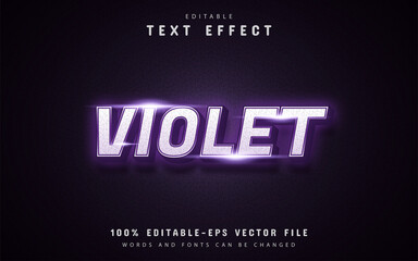 Violet neon style text effect