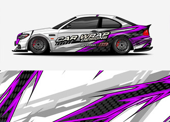 car wrap design. simple lines with abstract background vector concept for vehicle vinyl wrap and automotive decal livery
